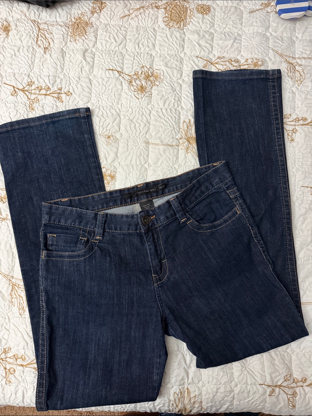 Calvin Klein Jeans Straight-Leg Dark Indigo Denim